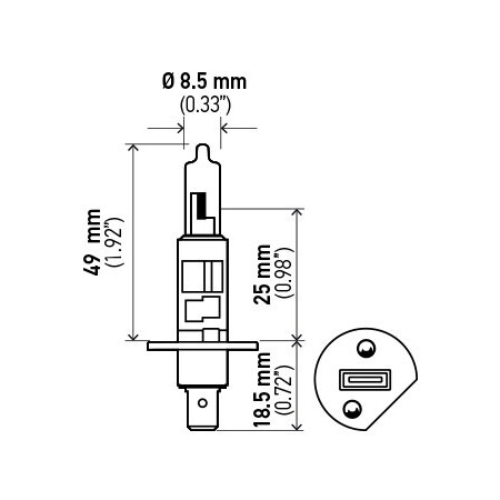 Hella BULBS H1 Xenon White Single H1 130W